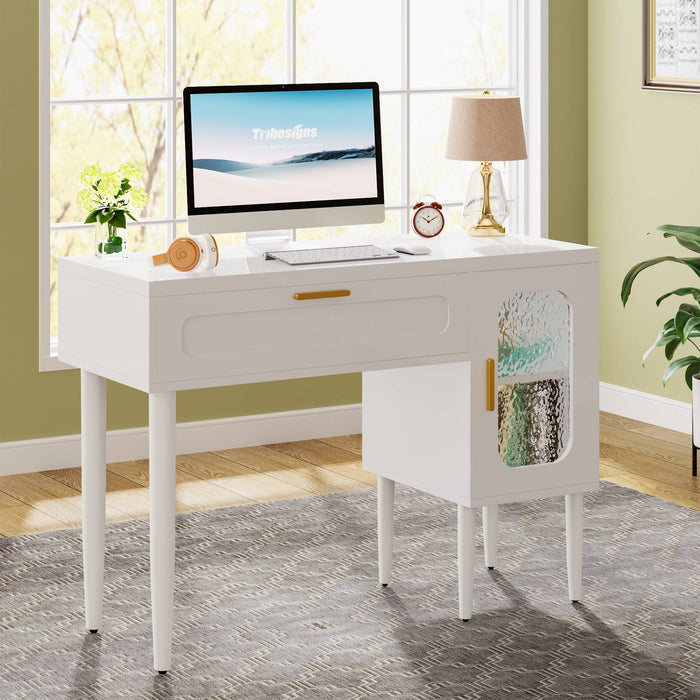 Tribesigns Computer Desk, 43" Home Office Desk with Drawer & Storage Cabinet Tribesigns