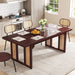 71" Dining Table Kitchen Dinner Table with Metal & Rattan Frame Tribesigns