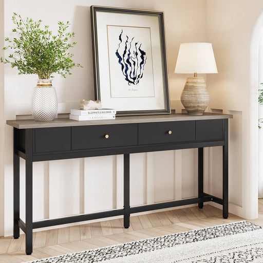 Buy Tribesigns Console Table, Small Black Entryway Table with