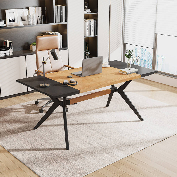 Tribesigns Executive Desk, 63" Computer Office Desk with X-Shape Frame Tribesigns