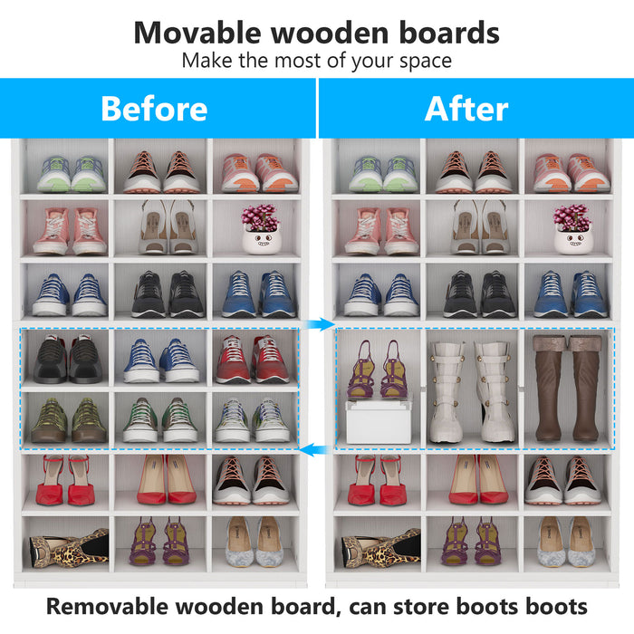 Tribesigns Shoe Cabinet, 8-Tier Shoe Storage Rack with 24 Cubbies Tribesigns