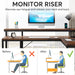 Tribesigns L-Shaped Desk, Corner Desk with Power Outlets & Monitor Shelves Tribesigns