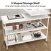 Tribesigns Rotating Desk, Modern L-Shaped Desk with Storage Shelves Tribesigns