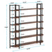 Tribesigns Triple Wide 6-Shelf Bookshelves , 6-Tier Large Etagere Bookcase Tribesigns