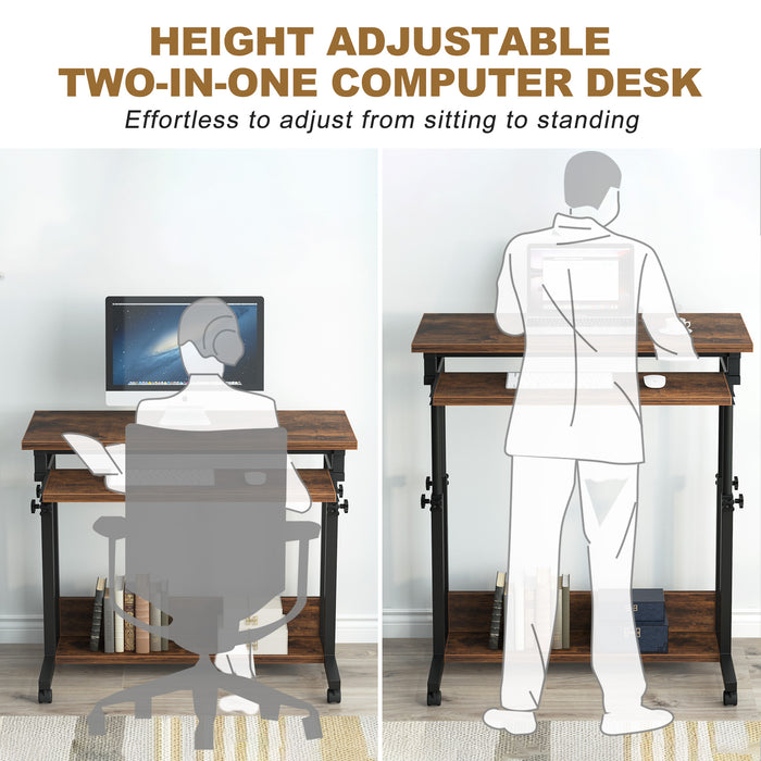 Tribesigns Height Adjustable Desk, Rolling Standing Desk Portable Desk Tribesigns