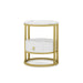 Nightstand, Modern Round Bedside End Table with Drawer Tribesigns