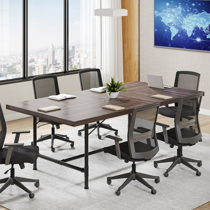 6FT Conference Table, 70.8" Rectangle Training Table Boardroom Desk Tribesigns