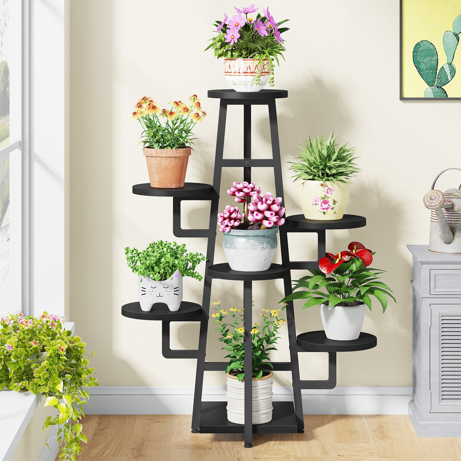 pot plant holder 7-Tier Plant Stand, 43.3" Plant Pots Holder Rack Flower Stand