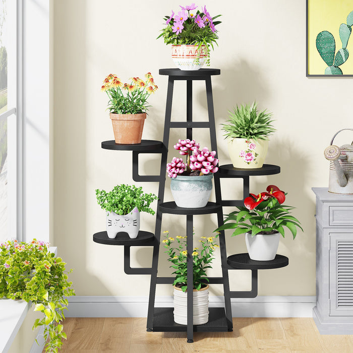 7-Tier Plant Stand, 43.3" Plant Pots Holder Rack Flower Stand Tribesigns