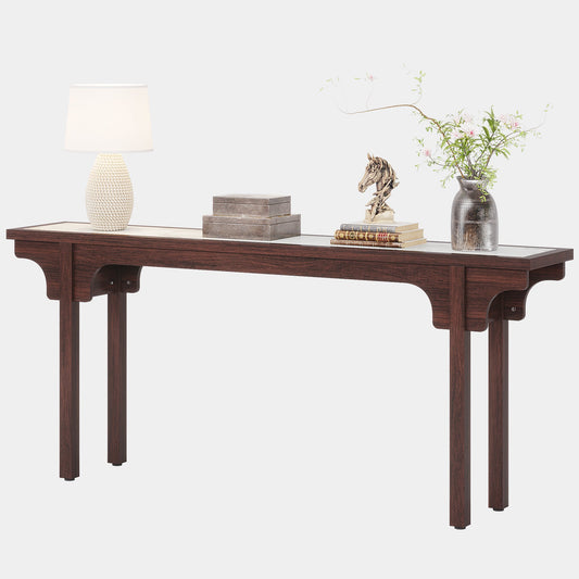 70.8" Console Table, Narrow Sofa Table Wood Entryway Table Tribesigns