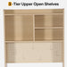 70.8" Kitchen Baker's Rack with Open Shelves & Tempered Glass Doors Tribesigns