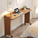 70.8" Overbed Table, Mobile Overbed Desk with Outlet & Adjustable Board Tribesigns