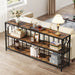 70.87" Console Table, Industrial 3-Tier Sofa Table for Hallway Tribesigns