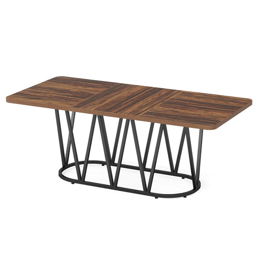 70.87" Dining Table for 6-8 People, Rectangular Kitchen Table Tribesigns