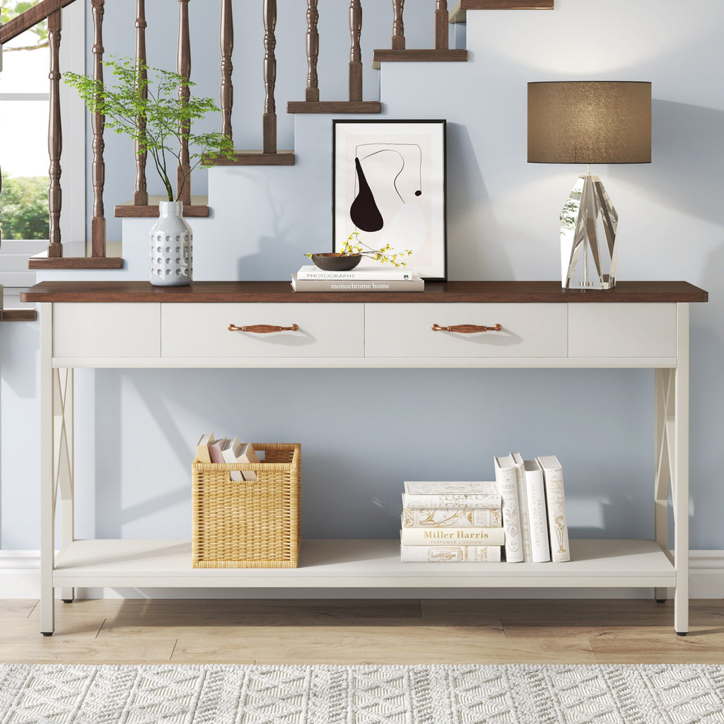 Extra long console store table with drawers