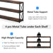 70.9" Console Table, Industrial 3-Tier Sofa Table Behind Couch Tribesigns