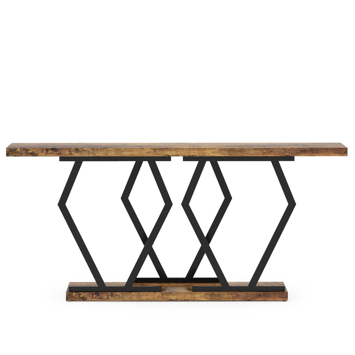 70.9" Console Table, Modern Sofa Table with Faux Marble Tabletop Tribesigns