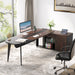 70.9'' L-Shaped Desk, Executive Desk with Power Outlet and 47” File Cabinet Tribesigns