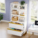 71" Bookshelf Modern Bookcase with Open Shelves & 2 Drawers Tribesigns