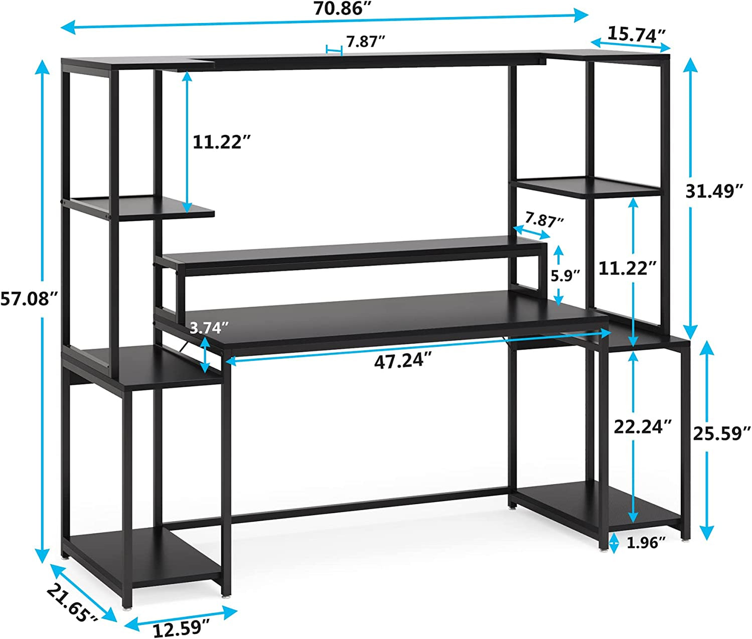 Tribesigns Gaming Desk, 70