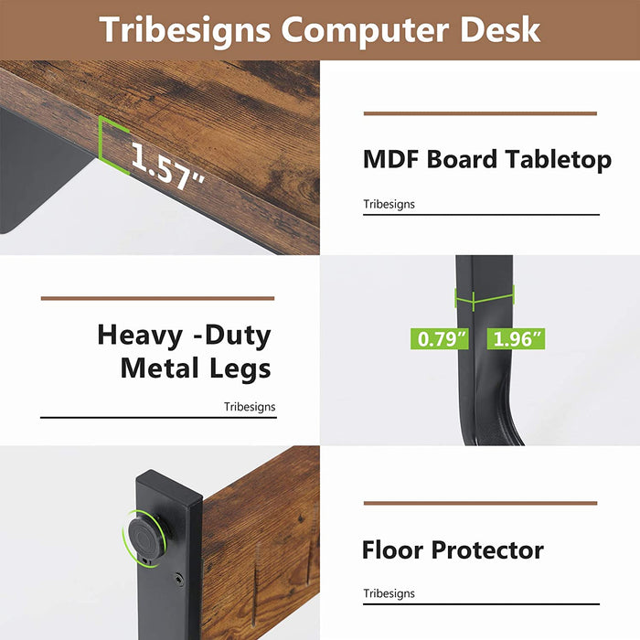 Tribesigns Computer Desk, 59 Inch Executive Office Desk with File Drawers Tribesigns