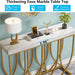 Faux Marble Console Table, 39.4” Sofa Table with Geometric Metal Legs Tribesigns