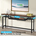 Console Table, 70" Sofa Table with 2 Tier Storage Shelves Tribesigns