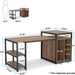 Tribesigns Computer Desk, Home Office Desk with Storage Shelf & Cabinet Tribesigns