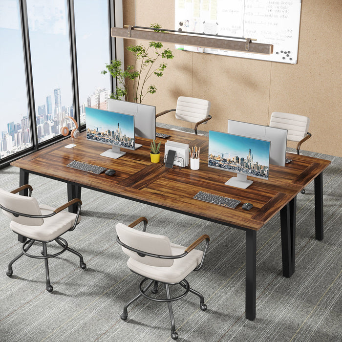 78.74" Two Person Desk Double Computer Desk for Home Office Tribesigns