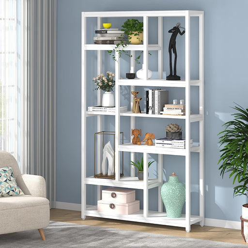 79" Tall Bookshelf, 7-Tier Bookcase Open Display Shelves Tribesigns