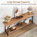 Console Table, 70.9" Natural Industrial Entry Sofa Table Behind Couch Tribesigns