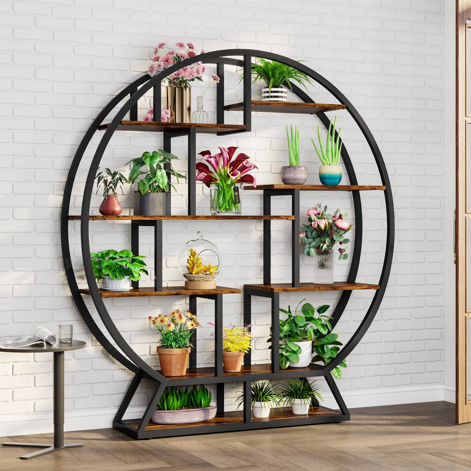 Round Plant Stand with 8 Shelves - Thumbnail 3