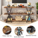 Console Table, 3-Tier Narrow Long Sofa Table with Storage Tribesigns