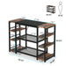 Kitchen Island, 43.3" Kitchen Bakers Rack with Open Shelves Tribesigns