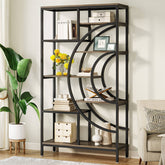 Tribesigns Bookshelf, 71" Geometric Bookcase, Industrial 8-Tiers Etagere Shelving Unit Tribesigns 3