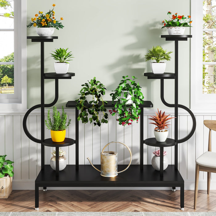 8-Tier Plant Stand, Wood Potted Ladder Holder Flower Rack Shelves Tribesigns