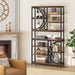 Tribesigns Bookshelf, Industrial 8-Tier Etagere Bookcases Open Display Shelves Tribesigns