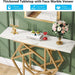 Console Table, Modern 47" Sofa Table with Gold Metal Base Tribesigns