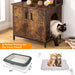 Cat Litter Box Enclosure, Industrial Cat Cabinet with Shelves Tribesigns