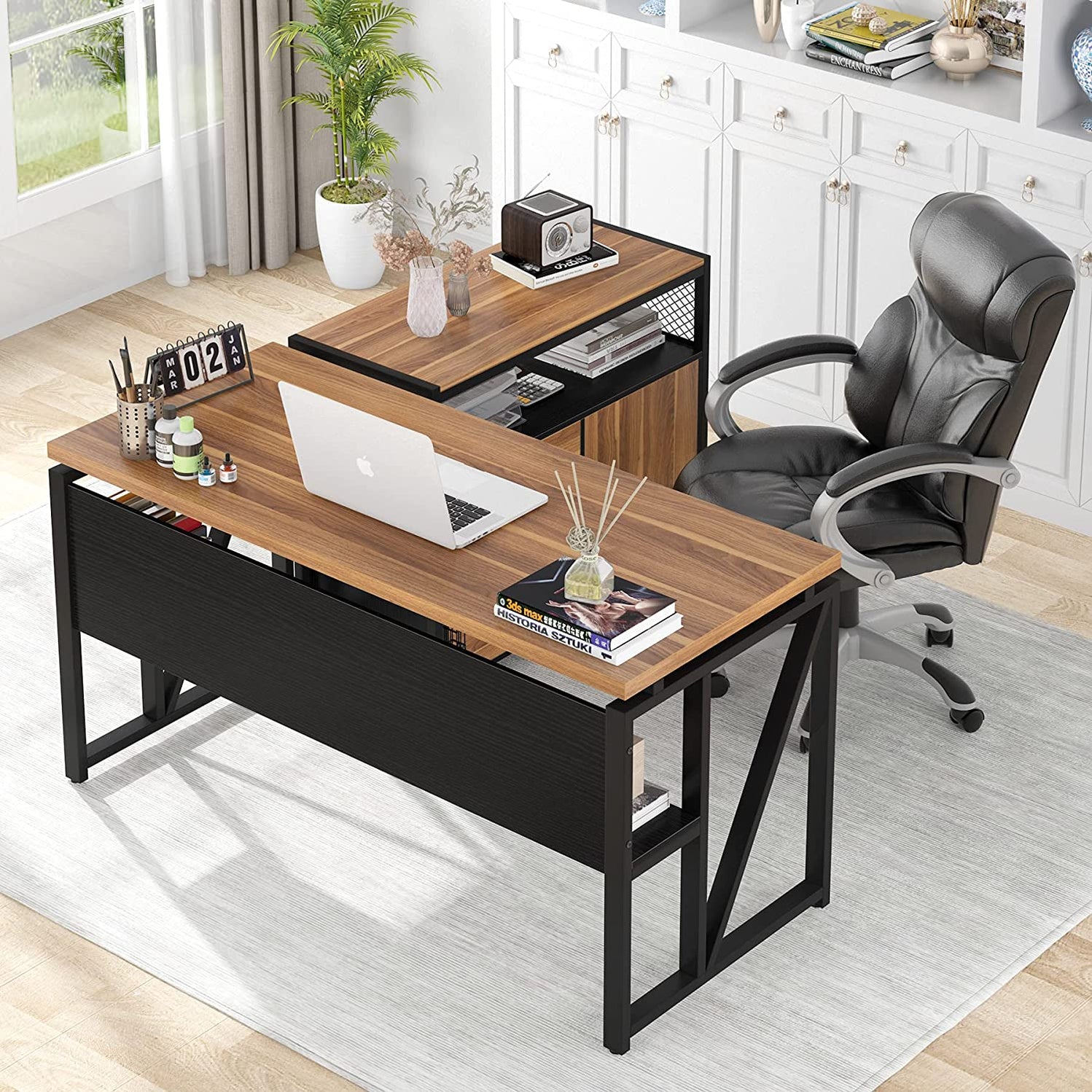 Tribesigns L-Shaped Desk Set, 55