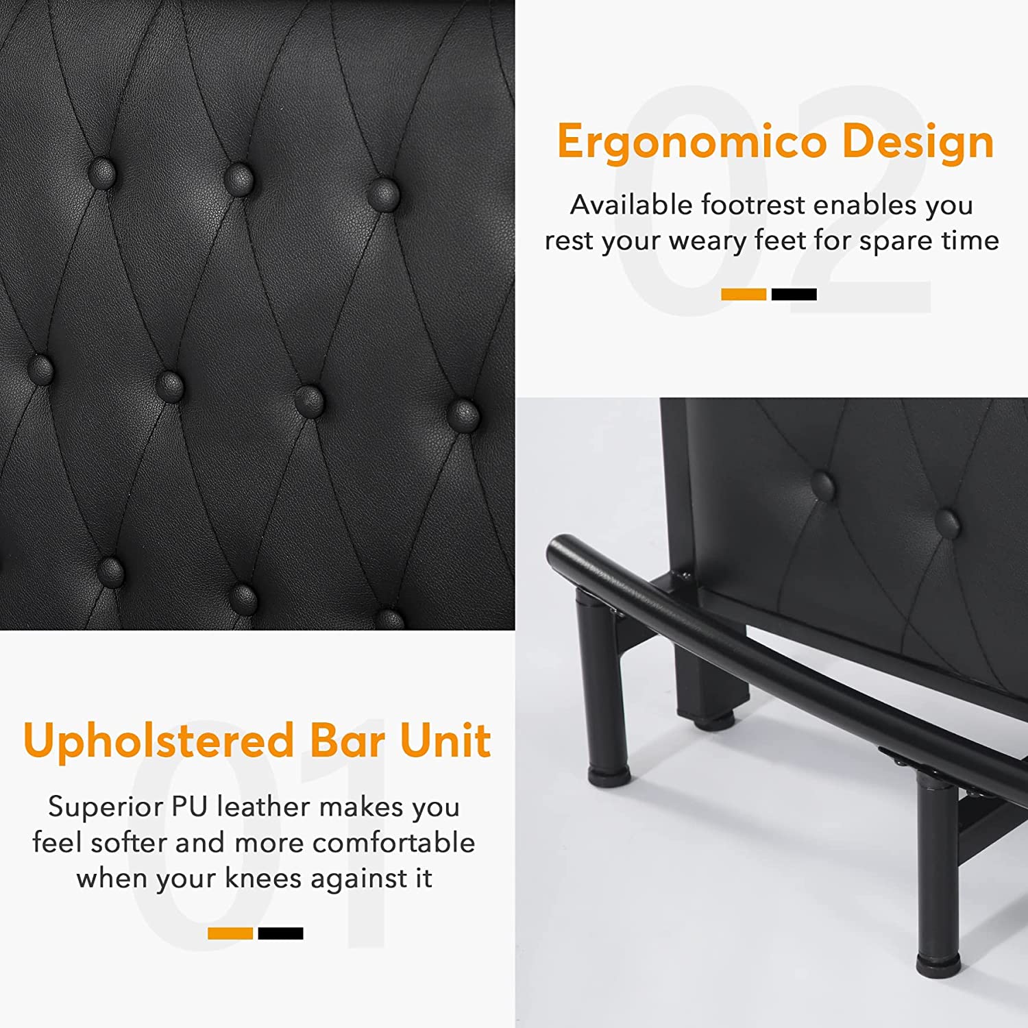 Tribesigns Bar Unit with Storage and Footrest - Thumbnail 5