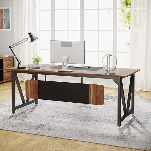 Industrial Computer Desk, 70.8 Large Executive Office Desk — Tribesigns