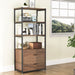 Tribesigns Bookshelf, 4 Tier Etagere Display Bookcase with 2 Drawers Tribesigns