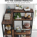 Tribesings Corner Bookshelf, 6-Tier Industrial Etagere Corner Bookcase Tribesigns