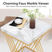 End Table, 2-Tier Square Side Table Modern Bedside Table Tribesigns