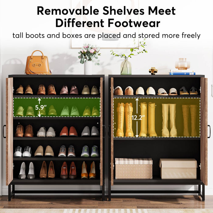 Tribesigns Shoe Cabinet, 5-Tier Shoe Storage Organizer with Adjustable Shelves Tribesigns