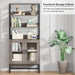 Tribesigns Bookshelf, 4 Tier Etagere Bookcase Display Shelf with Acrylic Door Tribesigns