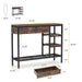 Sofa Console Table with Drawers, Rustic Industrial Entry Table Tribesigns