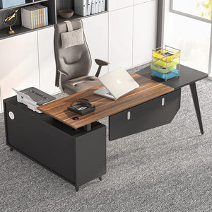Tribesigns 78.74‘’ L-Shaped Executive Desk with File Cabinet