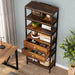 Tribesigns Bookshelf with LED Light, 5-Tier Bookcase with 2 Storage Drawers Tribesigns